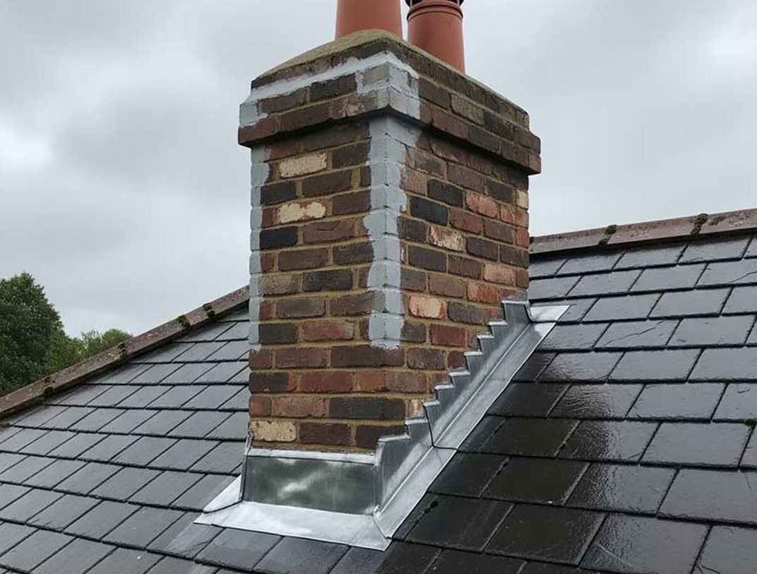 Chimney flashing repair in Bristol carried out by experienced roofers